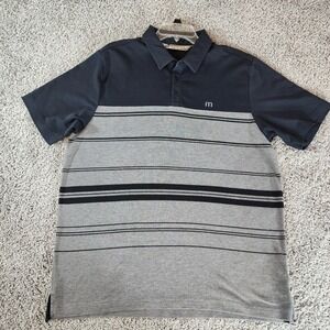 Men's Short Sleeve Polo Shirt in Navy and Gray